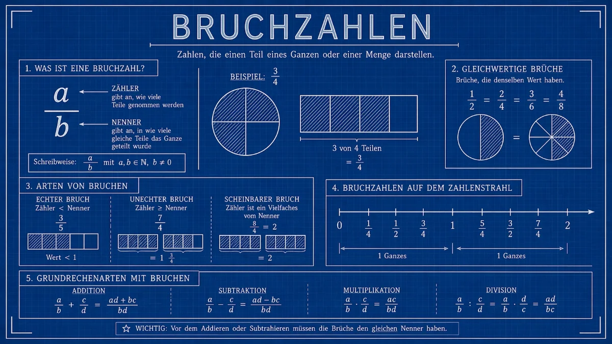 Bruchzahlen — Zähler und Nenner